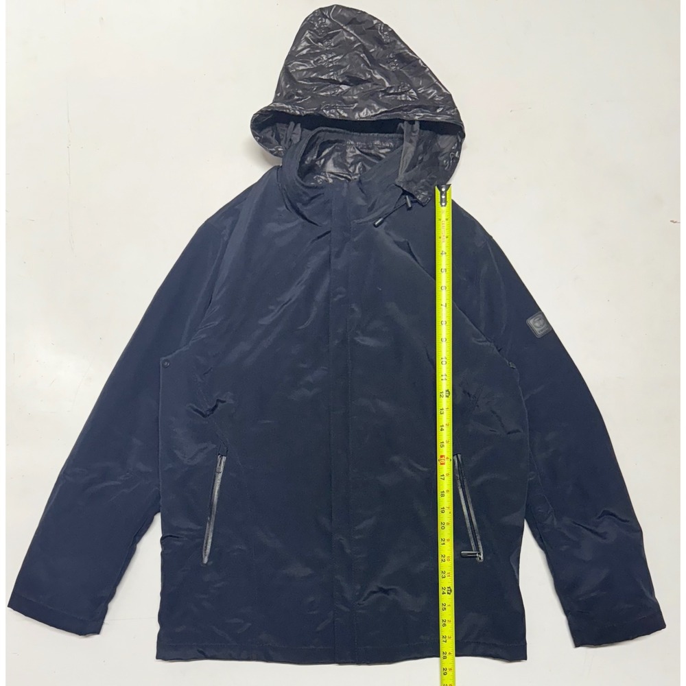 Tumi Tech Jacket Mens M Black Full Zip Hooded Lightweight Rain‎ Coat